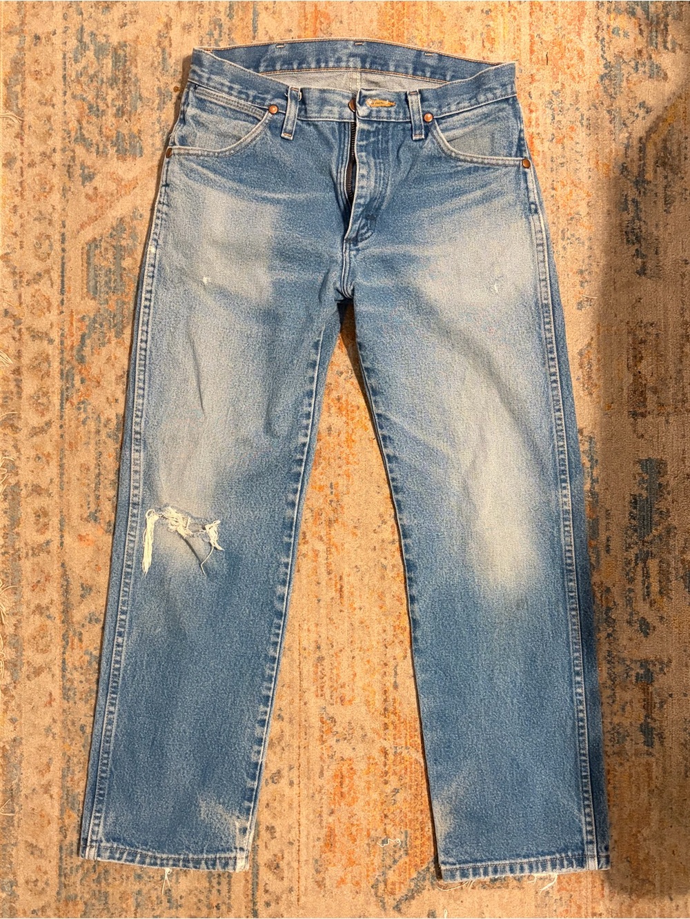 Wrangler Men's Light Blue Slim Straight Jeans